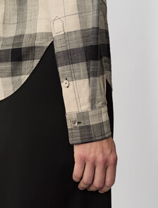 Scarlett格紋鈕扣襯衫, Black, hi-res