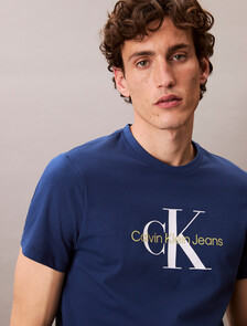 Monogram T-shirt, Blue Jean, hi-res