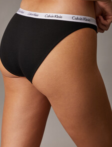 3 Pack Carousel Rib Knit Bikini, Black/B10 Grey Heather/Crystal Pink, hi-res