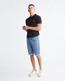 標誌袖口 Polo 裇, Ck Black, hi-res