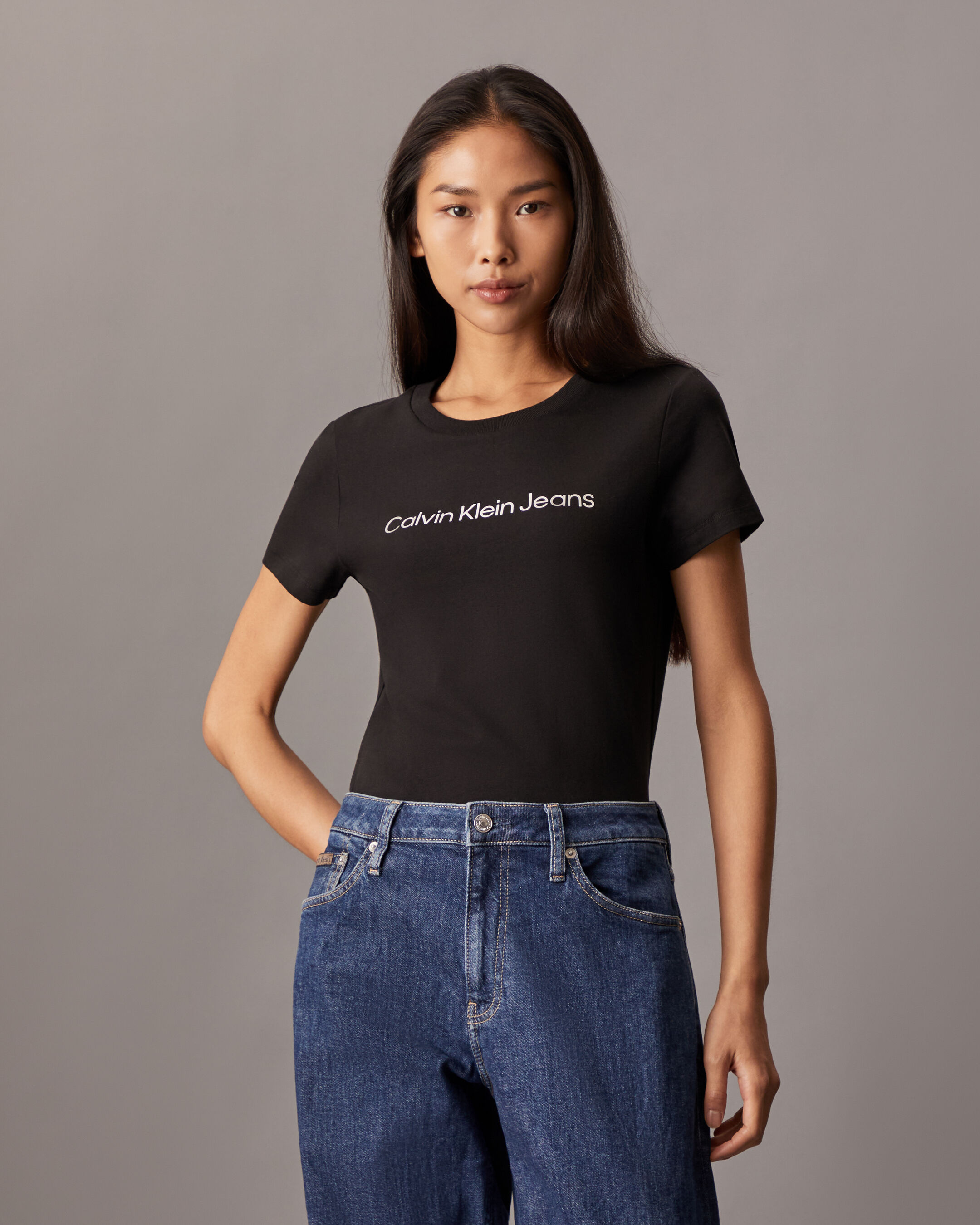 Womens calvin klein logo t shirt top