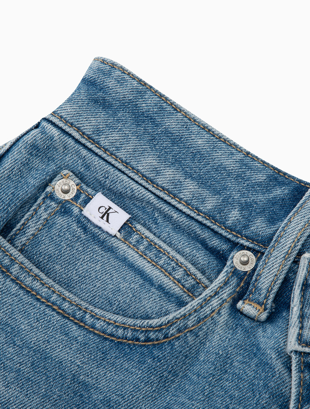 RECONSIDERED 開衩超長牛仔半身裙, Med Blue F Split Cross Wb Rwh, hi-res