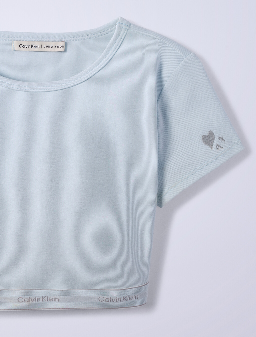 Jung Kook for Calvin Klein Heritage Cotton Lightly Lined T-Shirt Bralette, Ice Flow, hi-res