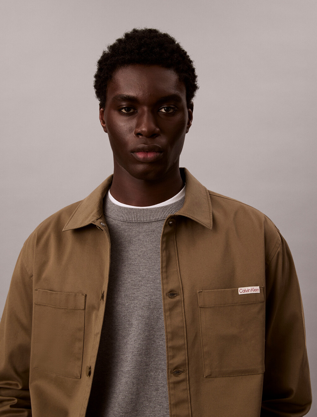 寬版棉質襯衫式外套, Capers, hi-res