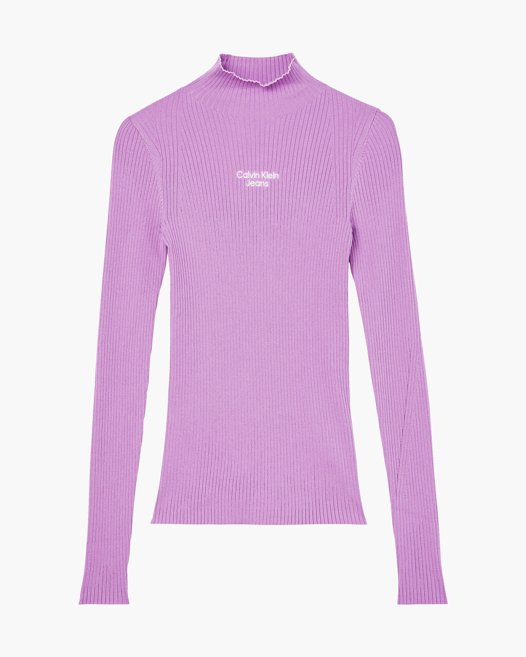 Slim Rib-Knit Jumper, Iris Orchid, hi-res