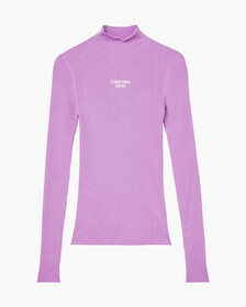 Slim Rib-Knit Jumper, Iris Orchid, hi-res