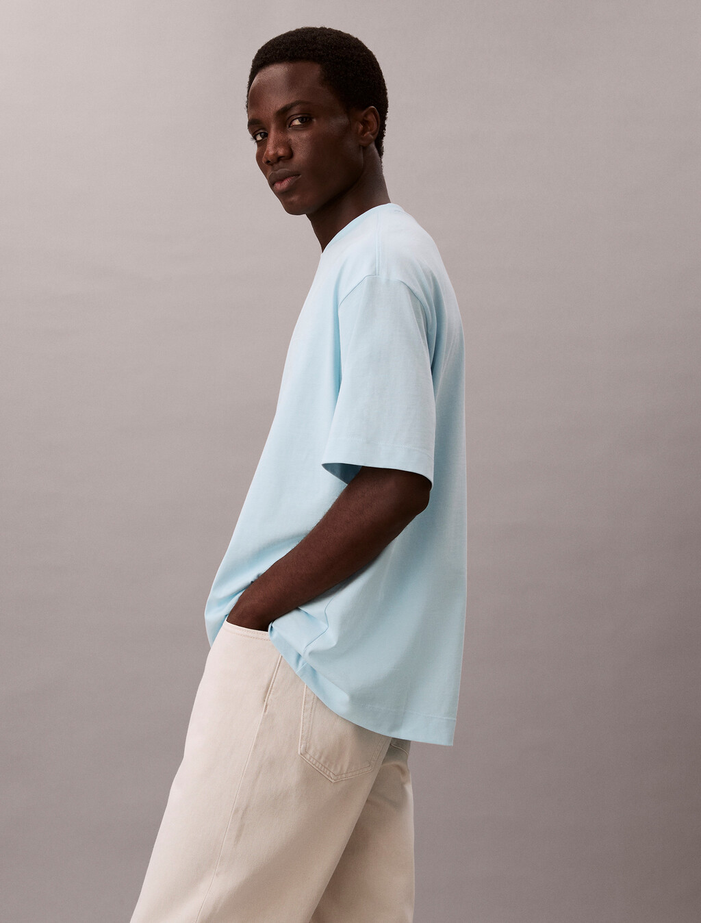 CK Emblem Patch Tee, Airy Blue, hi-res