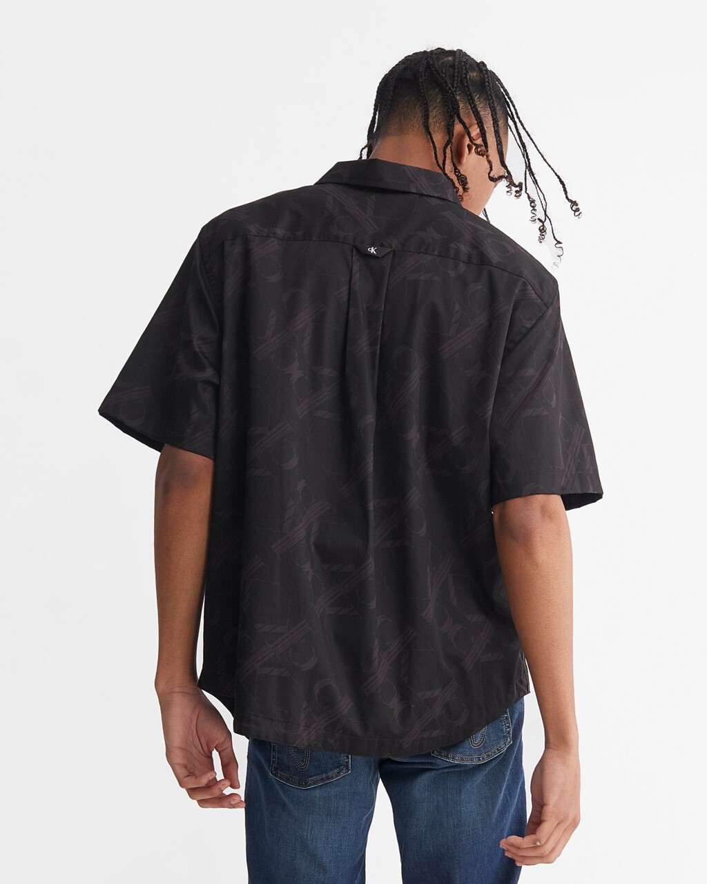 PREMIUM MONOGRAM 寬鬆裇衫, CK BLACK, hi-res
