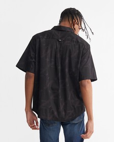 PREMIUM MONOGRAM 寬鬆裇衫, CK BLACK, hi-res
