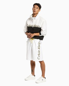 Unisex Color Block Anorak, Bright White, hi-res