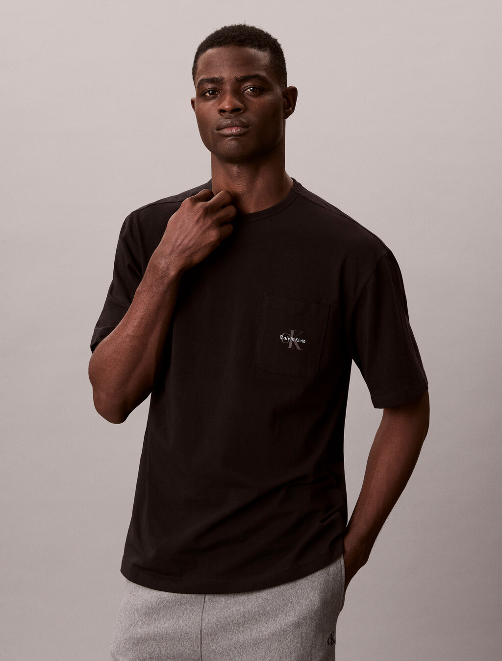 Pyjama Top - Icon Cotton Stretch, Black, hi-res