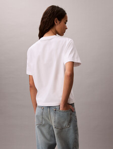 Relaxed Standard Logo Crewneck Tee, Bright White, hi-res