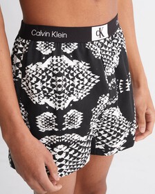 CALVIN KLEIN 1996 COTTON SLIM BOXERS, SNAKE PRINT_BLACK, hi-res