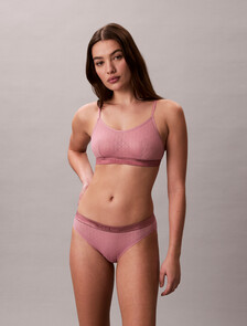 Bikini Briefs - Icon Logo Lace, Soft Mauve, hi-res