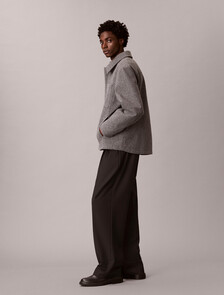 Tech Filled Shirt Jacket, Heather Grey, hi-res