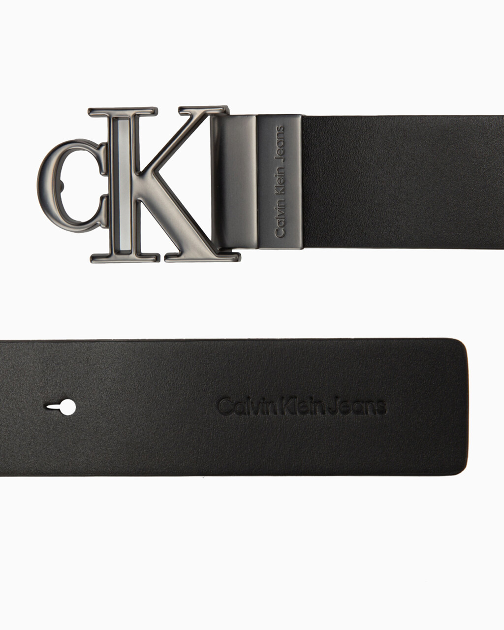 MONOGRAM BUCKLE REVERSIBLE BELT 35MM, BLACK/ B BROWN, hi-res