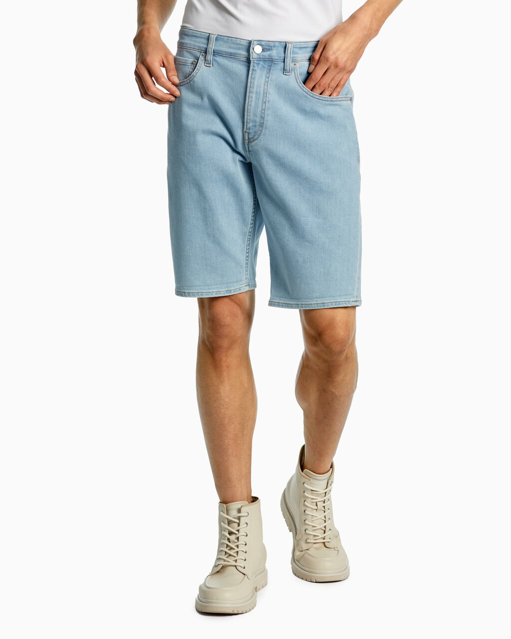37.5 一般牛仔短褲, Bleached Blue Tab, hi-res