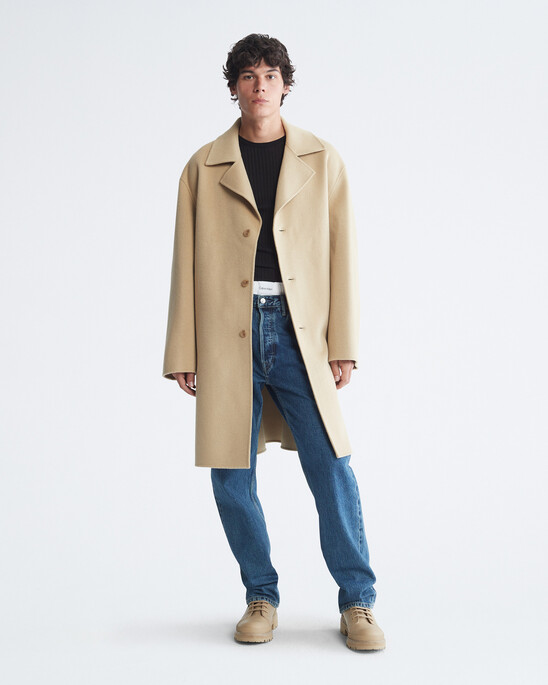 STANDARDS DOUBLE FACED WOOL OVERCOAT