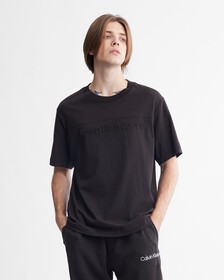 Embossed Institutional Logo Relaxed Tee, Ck Black, hi-res