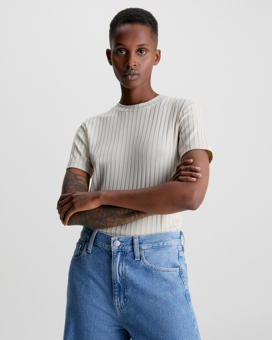 RIBBED JERSEY T-SHIRT