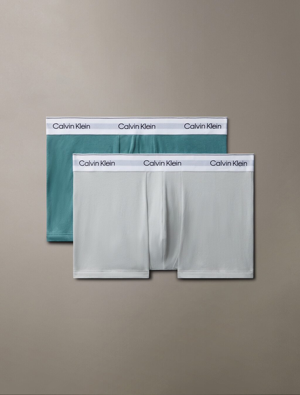 Icon Cotton 棉質彈力平口內褲 2 件套組, Slate Turquoise / Jura Gray, hi-res