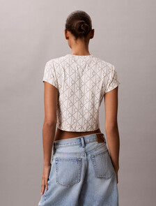 Monogram Baby Fit Tee, Tofu AOP, hi-res