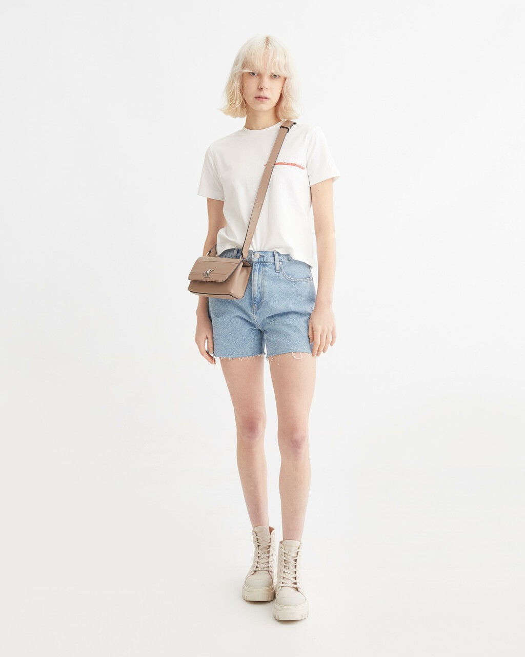WINTER WHITES 圖案標誌 T 裇, Bright White, hi-res