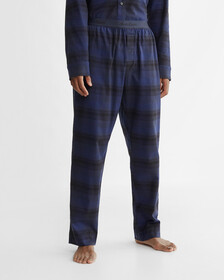 FLANNEL SLEEP PANTS, 12147 Inform Shadow Plaid+Blue Shadow, hi-res