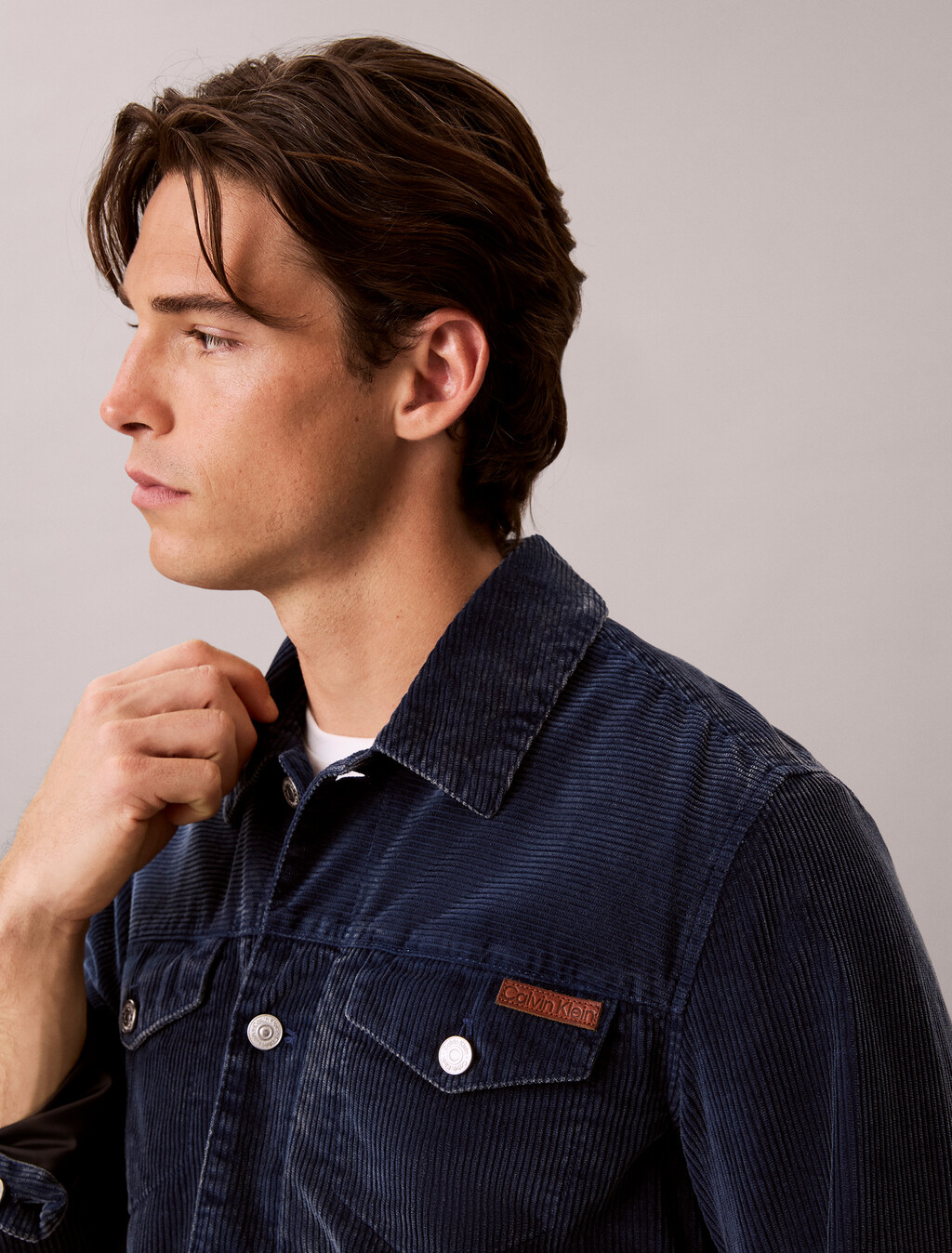 Washed Corduroy Trucker Jacket, Pageant Blue, hi-res