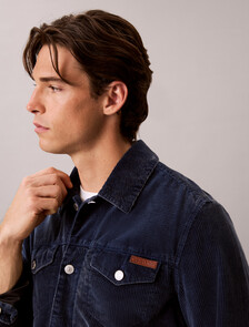 Washed Corduroy Trucker Jacket, Pageant Blue, hi-res