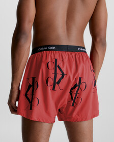 Calvin Klein 1996 Woven  Cotton Boxers, MELTING CK PRINT+JAZZBERRY JAM, hi-res