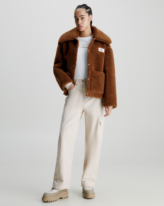 Relaxed Bonded Sherpa Jacket