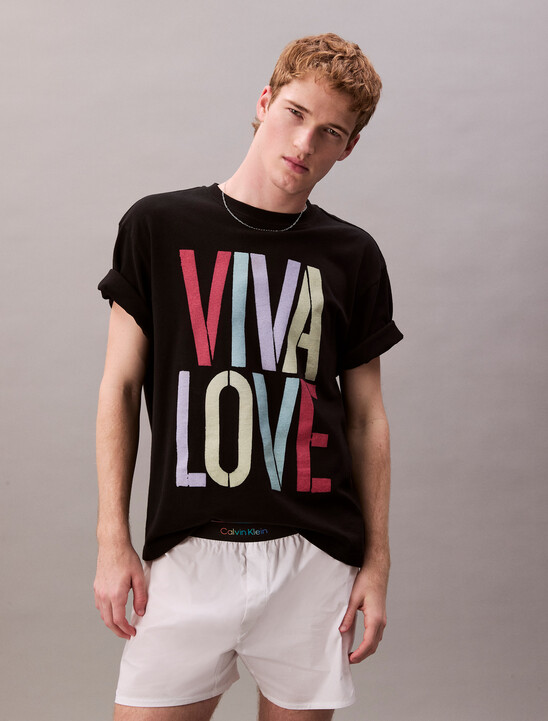 Pride Viva Love 圖案寬版 T 恤