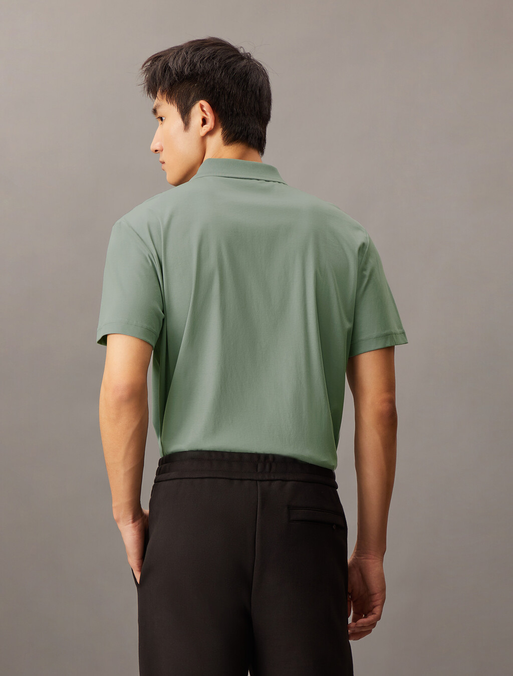 Smooth Cotton UV Protect Half Zip Pollo, Lead, hi-res