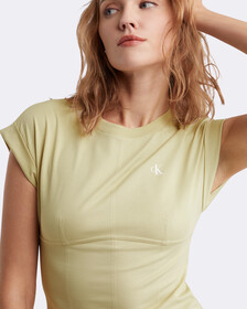 Cooling UV Protectable T-Shirt Dress, Green Haze, hi-res