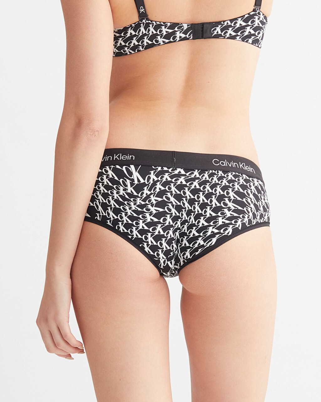 CALVIN KLEIN 1996 低腰內褲, WARPED LOGO PRINT+BLACK, hi-res