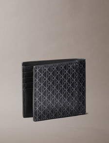 綴滿 Monogram 標誌對摺式銀包連零銀包, Black, hi-res