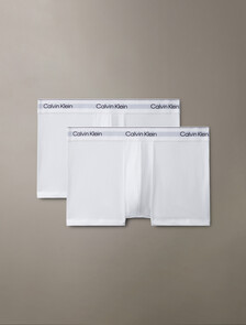 Icon Cotton Stretch Trunks 2 Pack, White, hi-res