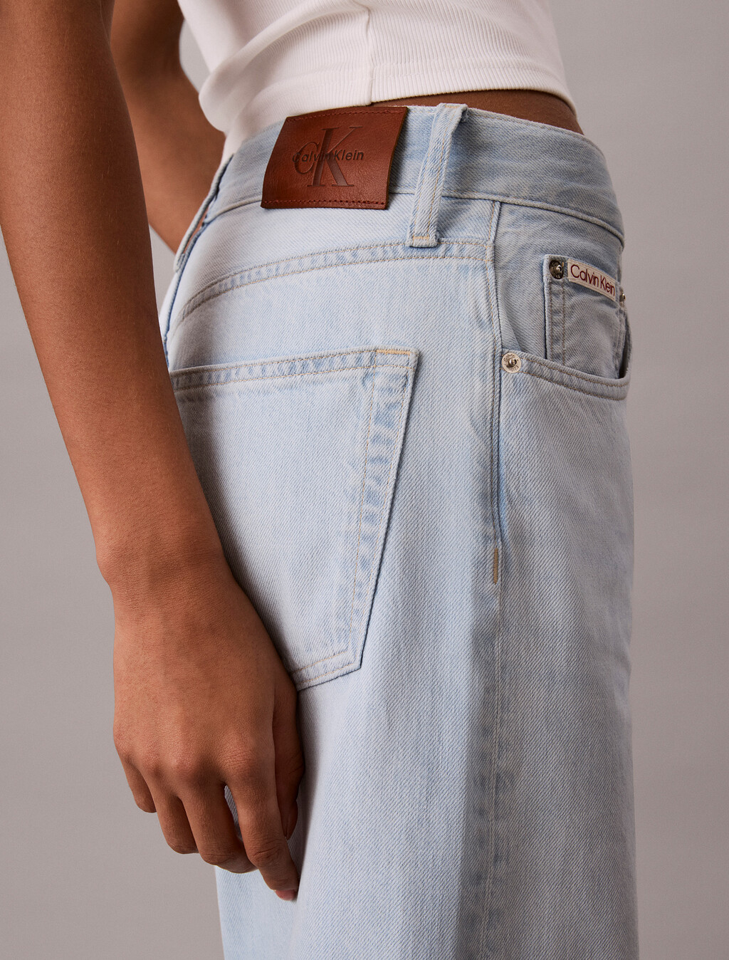 棉麻寬筒牛仔褲, LT ANDERSON, hi-res