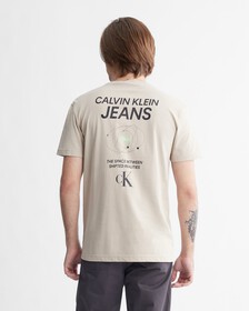 Cotton Back Logo T-Shirt, Plaza Taupe, hi-res