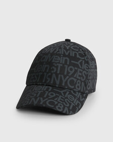 有機棉標誌棒球帽, Black / Overcast Grey, hi-res