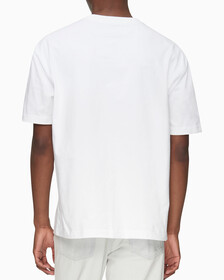CALVIN LOGO 圓領上衣, Brilliant White, hi-res