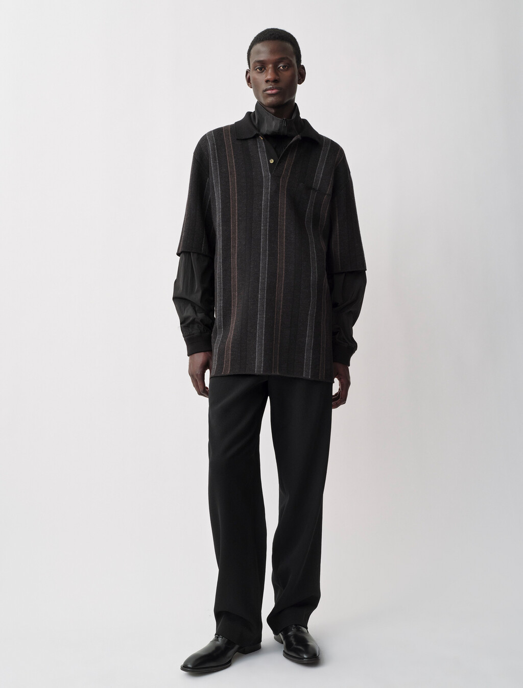 Cole提花Polo衫, STONED BLACK, hi-res