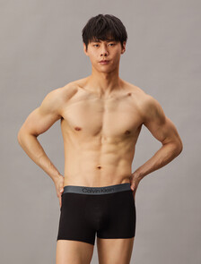 Cotton Modal Trunks 3 Pack, black/ wolf grey/ black, hi-res