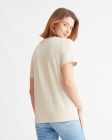 有機棉 MONOGRAM 上衣, Classic Beige, hi-res