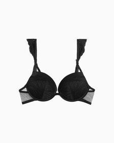 CK Black Bridal Push Up Plunge Bra, Black, hi-res