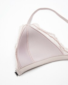 Lace Lightly Lined Triangle Bra, Gray Rose, hi-res