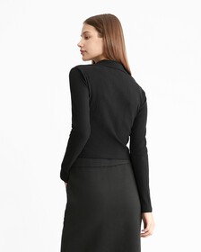 Monologo Rib Knit Slim Polo, Ck Black, hi-res