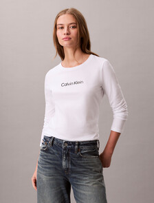 Standard Logo Slim Tee, Brilliant White, hi-res