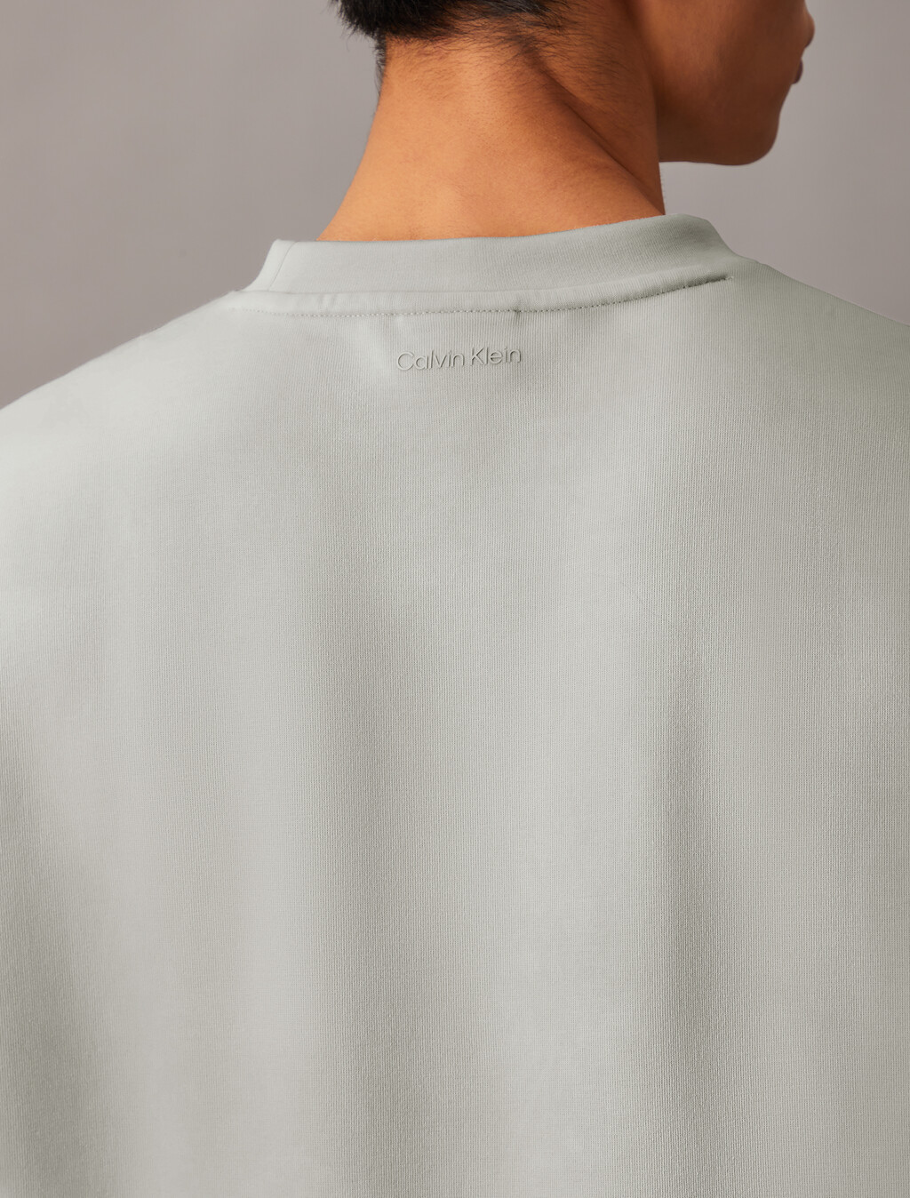 Combed Lightweight Interlock Cotton Crewneck T-Shirt, Chalk, hi-res